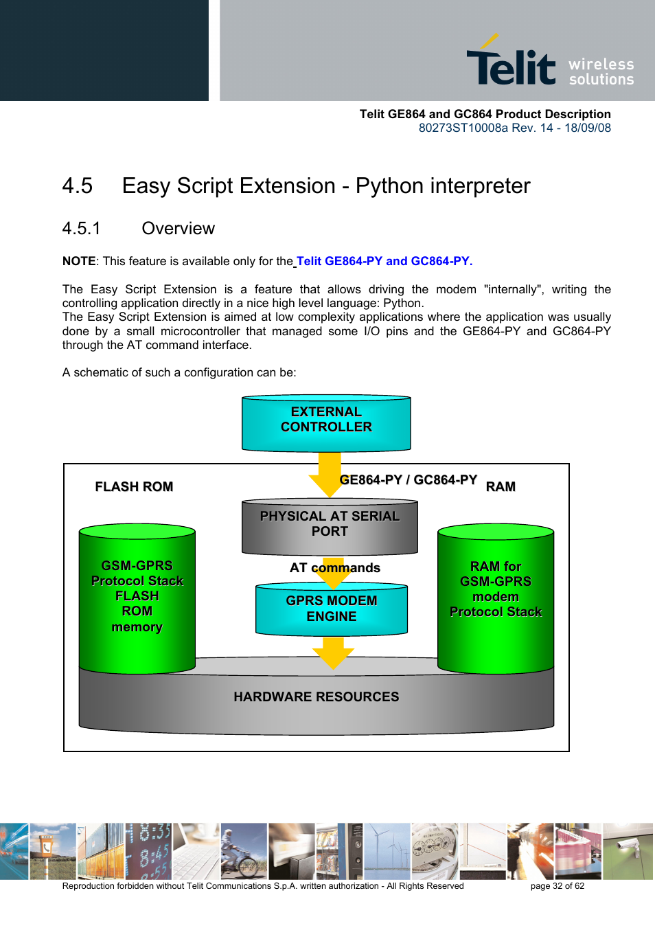 5 easy script extension - python interpreter, 1 overview | Rainbow Electronics GC864-PY User Manual | Page 32 / 62