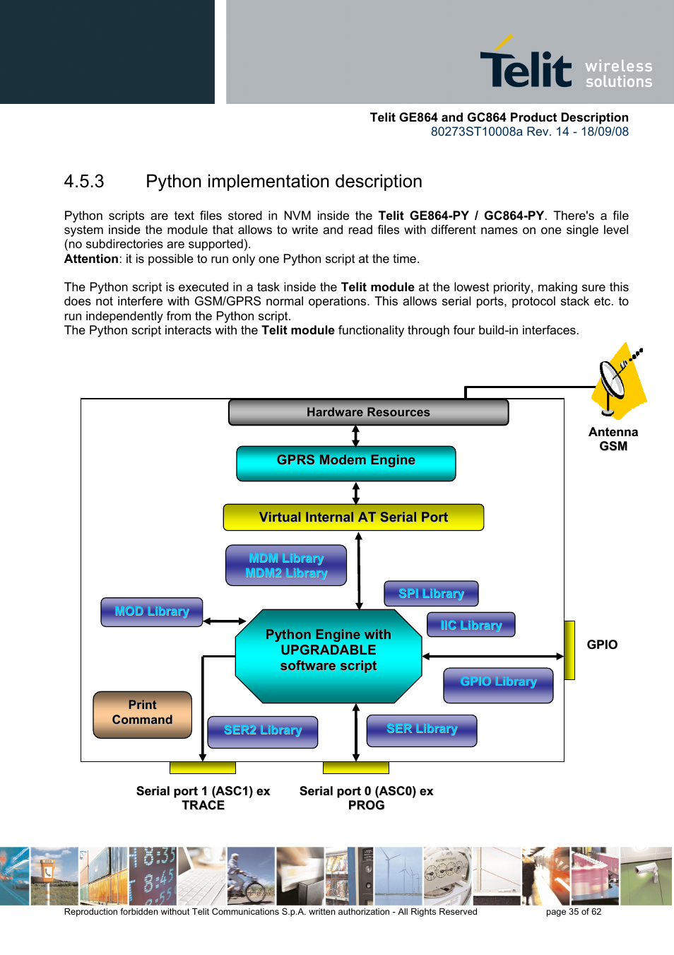 3 python implementation description | Rainbow Electronics GC864-PY User Manual | Page 35 / 62