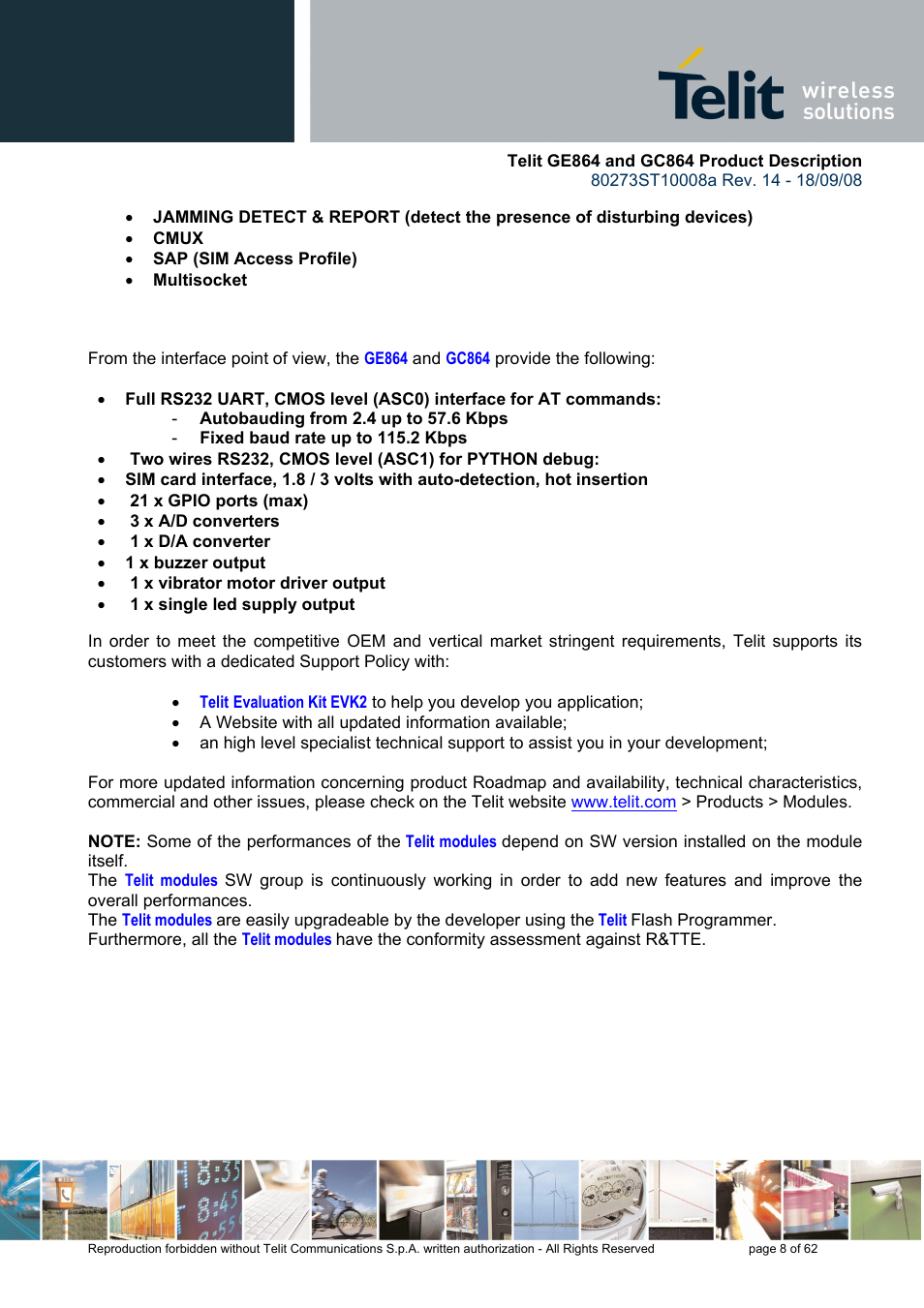 Rainbow Electronics GC864-PY User Manual | Page 8 / 62