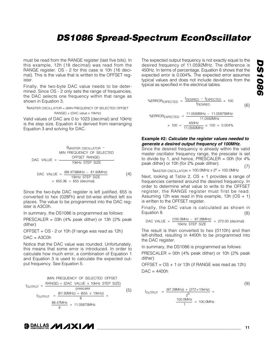 Rainbow Electronics DS1086L User Manual | Page 11 / 14