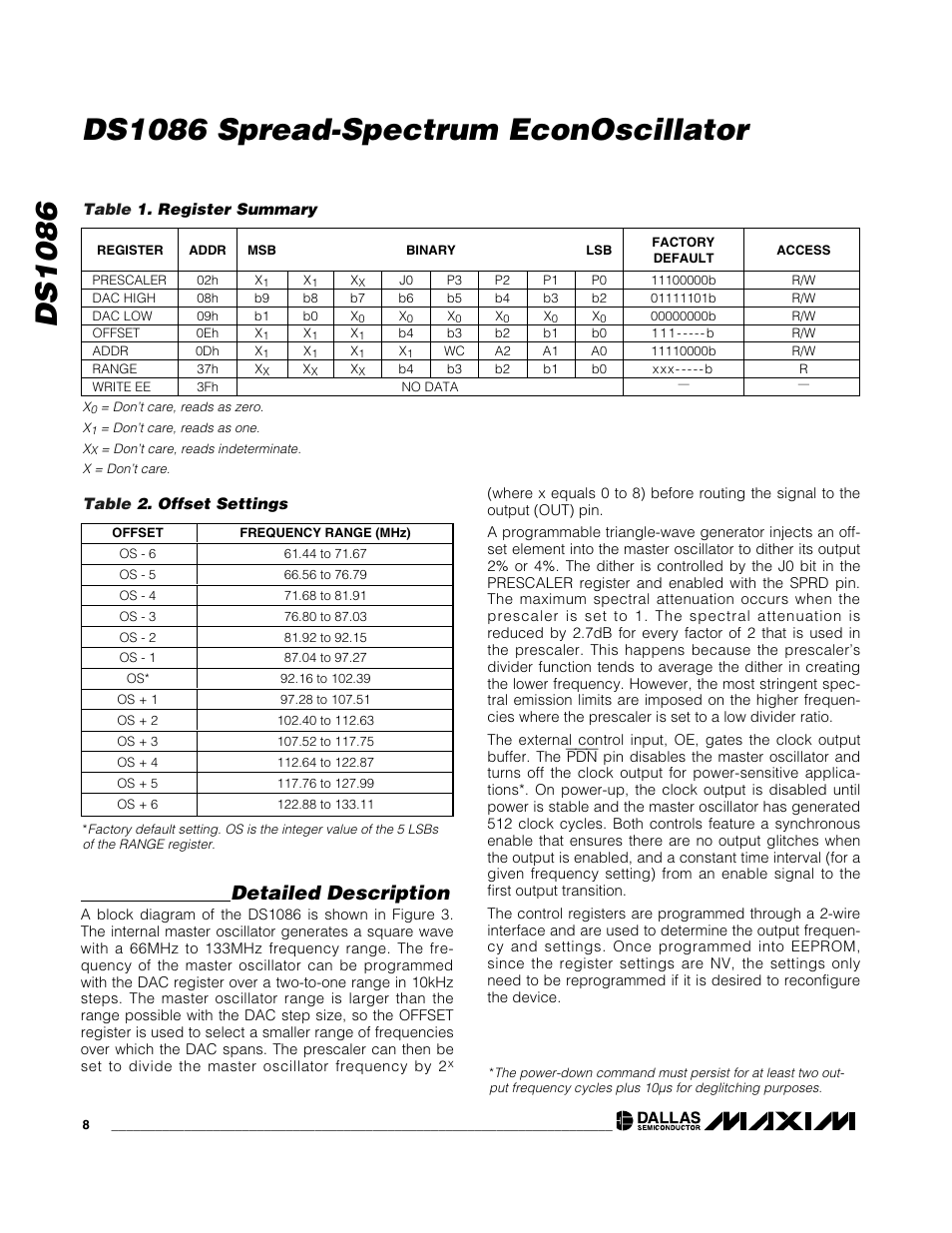 Detailed description | Rainbow Electronics DS1086L User Manual | Page 8 / 14