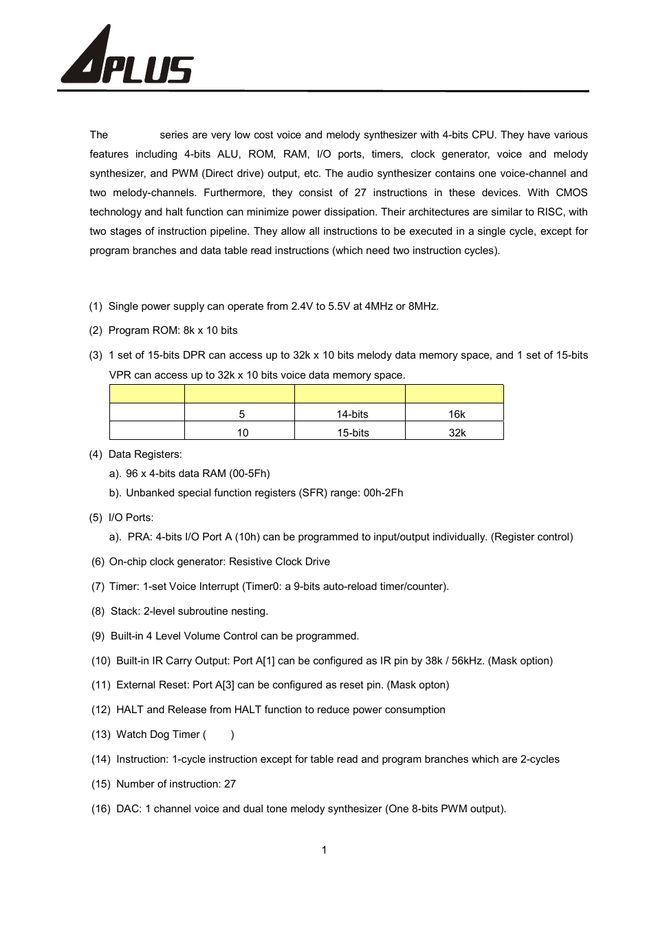 Apexx04 series | Rainbow Electronics APExx04 User Manual | Page 2 / 6