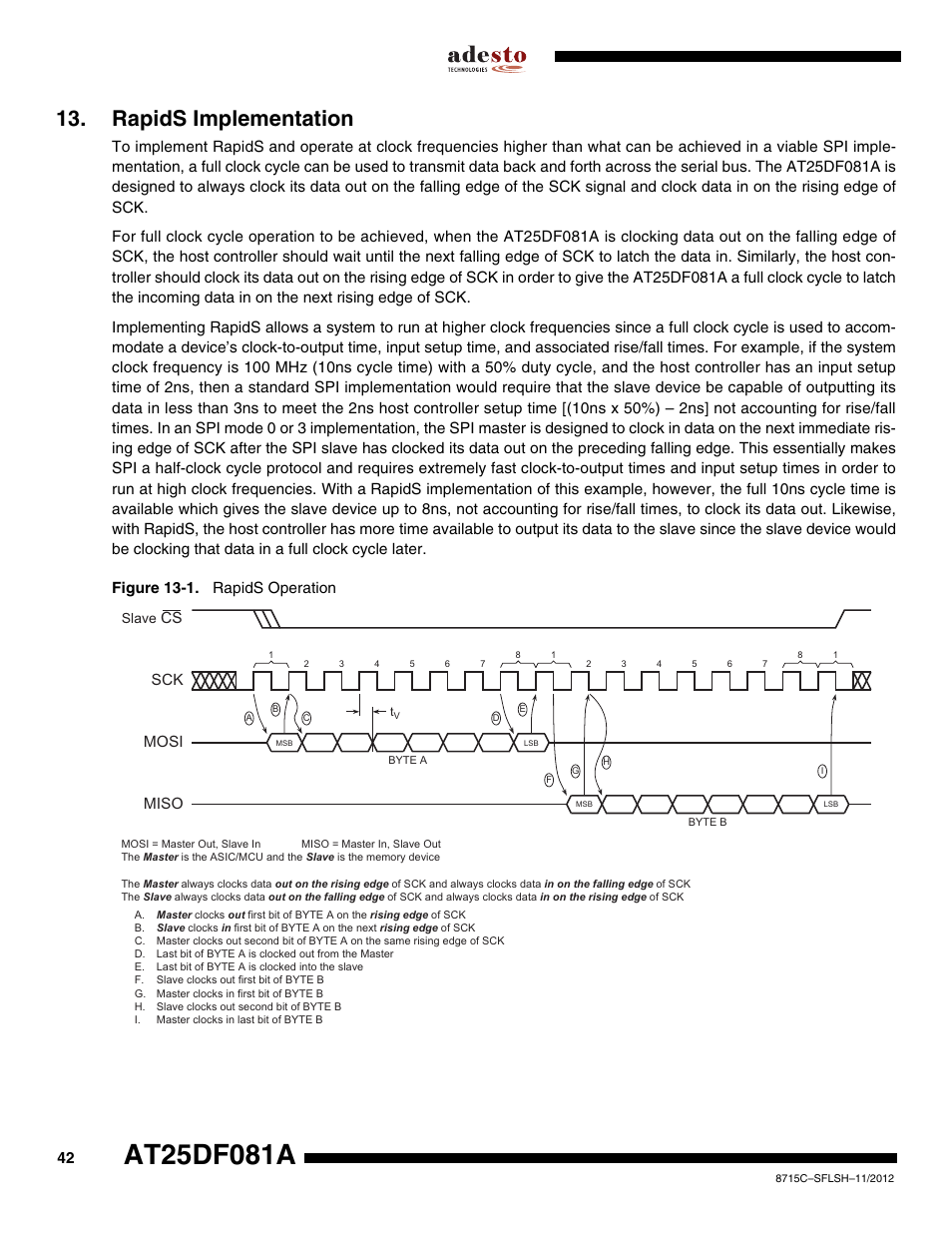Rapids implementation | Rainbow Electronics AT25DF081A User Manual | Page 42 / 53