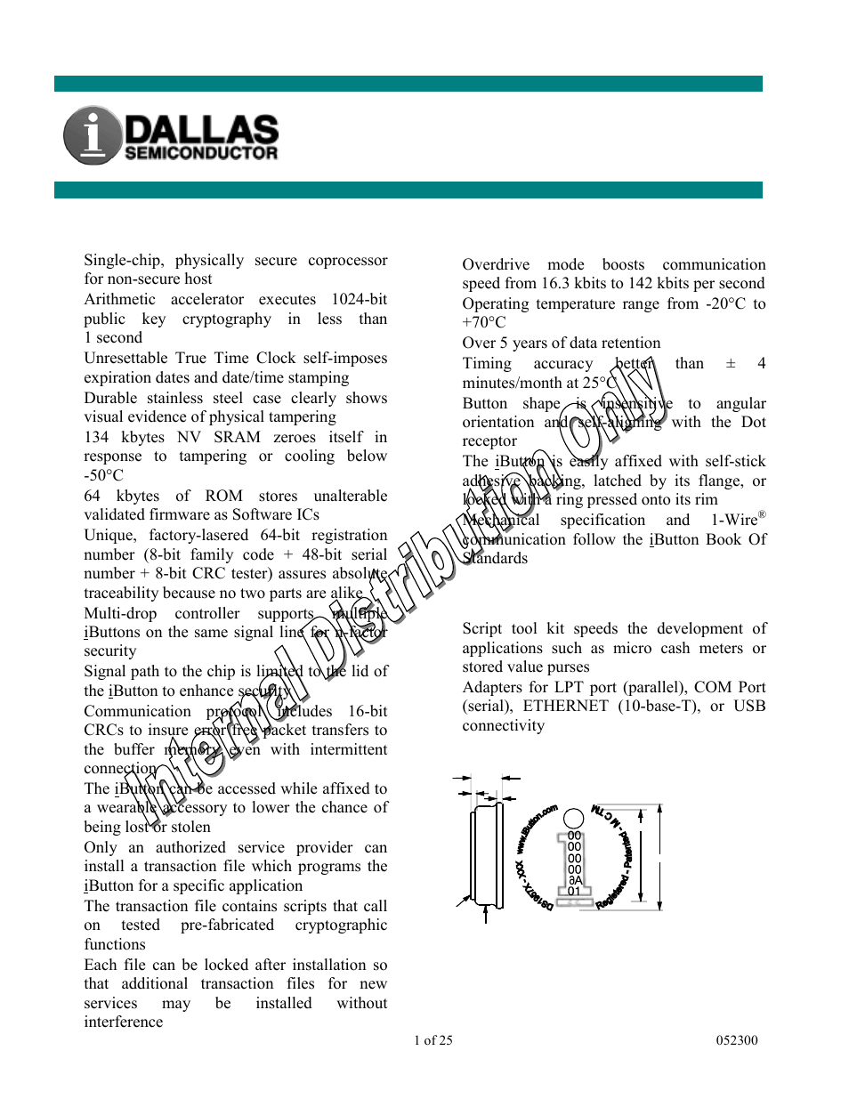 Rainbow Electronics DS1957 User Manual | 25 pages