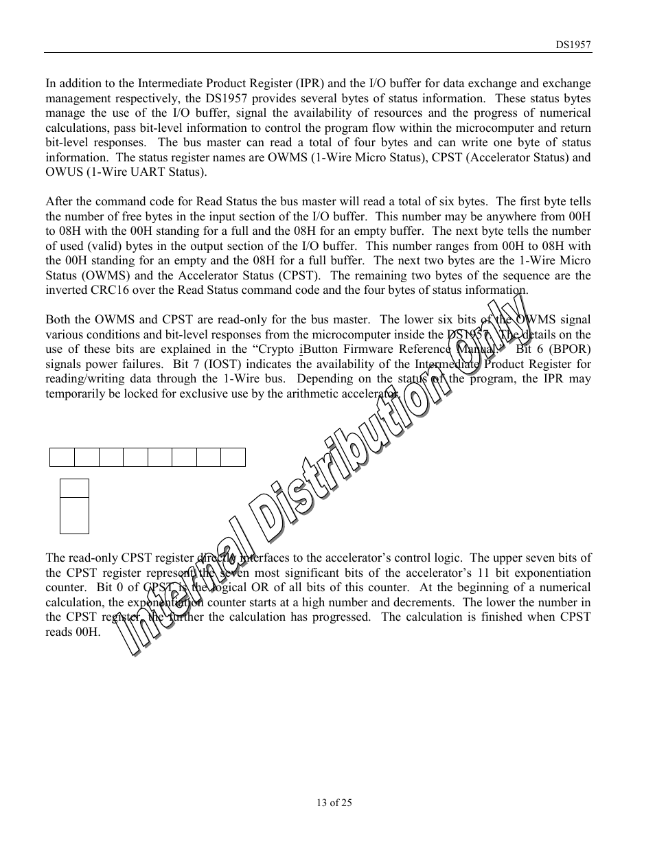 Read status [e1h, Owms register | Rainbow Electronics DS1957 User Manual | Page 13 / 25