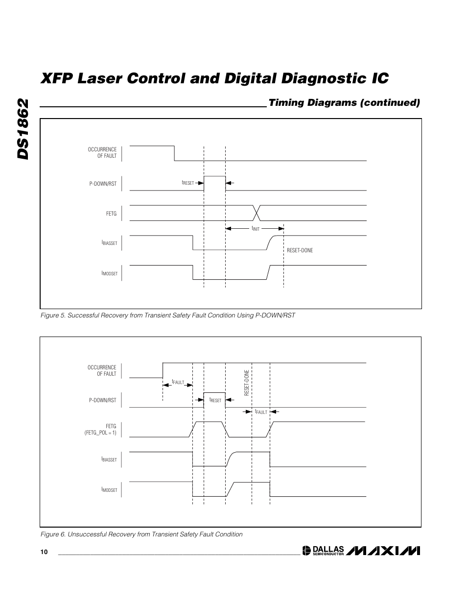 Ds1862 xfp laser control and digital diagnostic ic, Timing diagrams (continued) | Rainbow Electronics DS1862 User Manual | Page 10 / 42