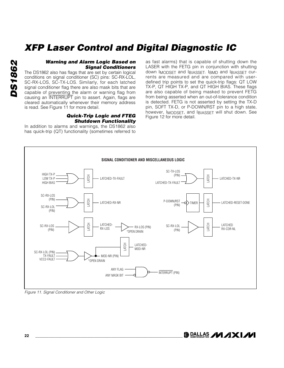 Ds1862 xfp laser control and digital diagnostic ic | Rainbow Electronics DS1862 User Manual | Page 22 / 42