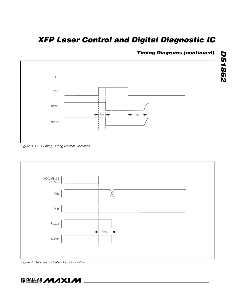 Ds1862 xfp laser control and digital diagnostic ic, Timing diagrams (continued) | Rainbow Electronics DS1862 User Manual | Page 9 / 42