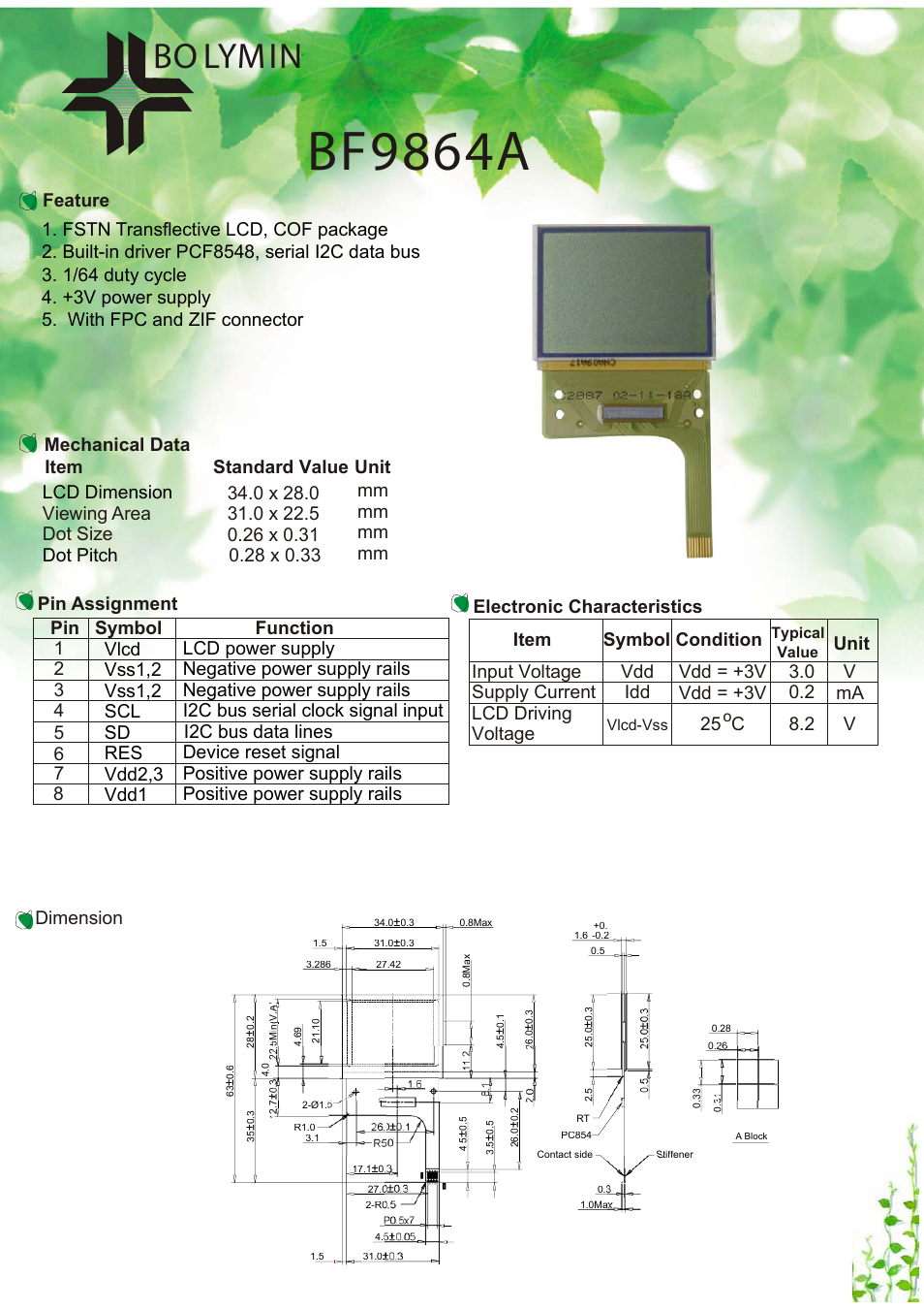 Rainbow Electronics BF9864A User Manual | 1 page