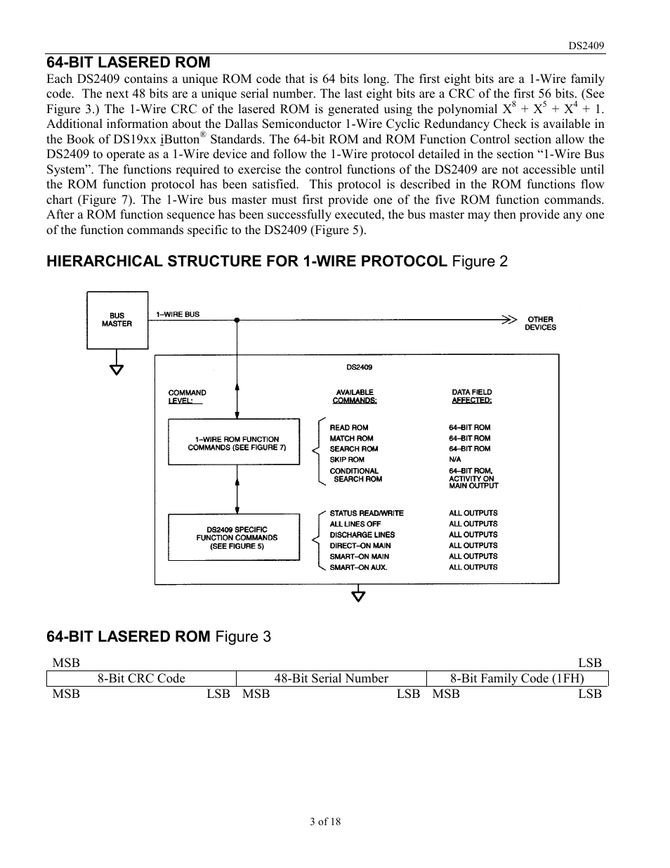 Bit lasered rom | Rainbow Electronics DS2409 User Manual | Page 3 / 18