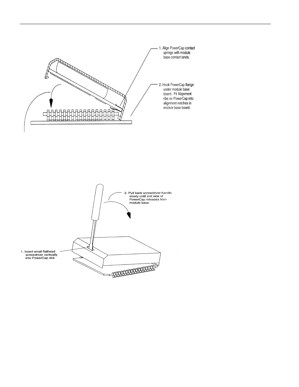 Powercap attachment and removal powercap removal | Rainbow Electronics DS9034PCX User Manual | Page 2 / 3