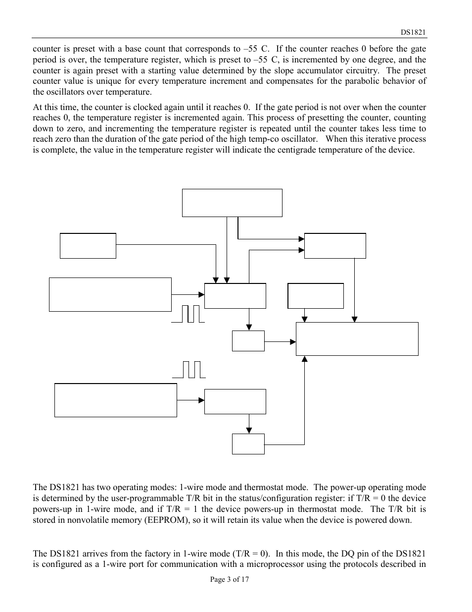 Wire mode | Rainbow Electronics DS1821 User Manual | Page 3 / 17