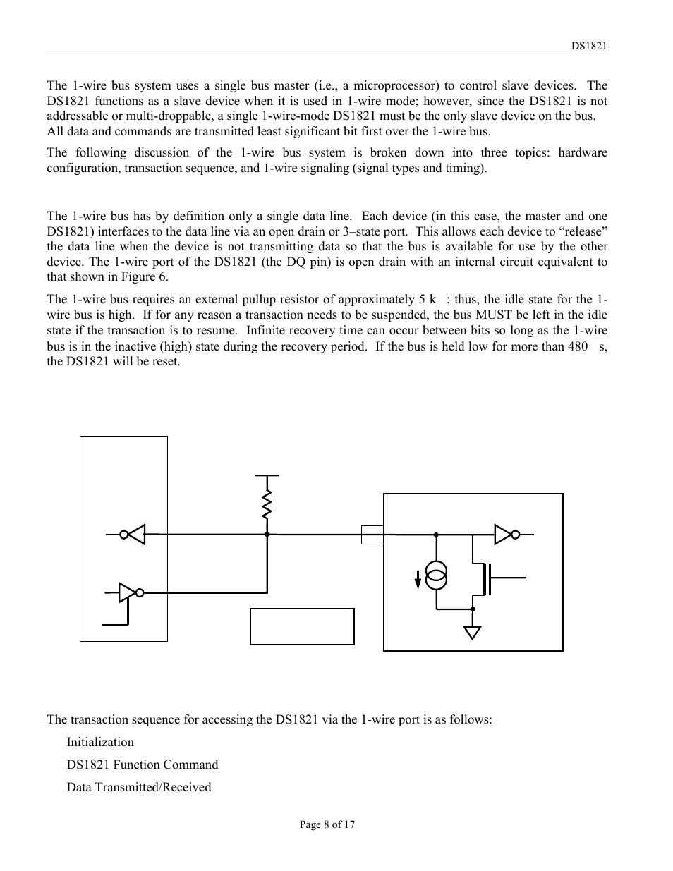 Wire bus system, Hardware configuration | Rainbow Electronics DS1821 User Manual | Page 8 / 17