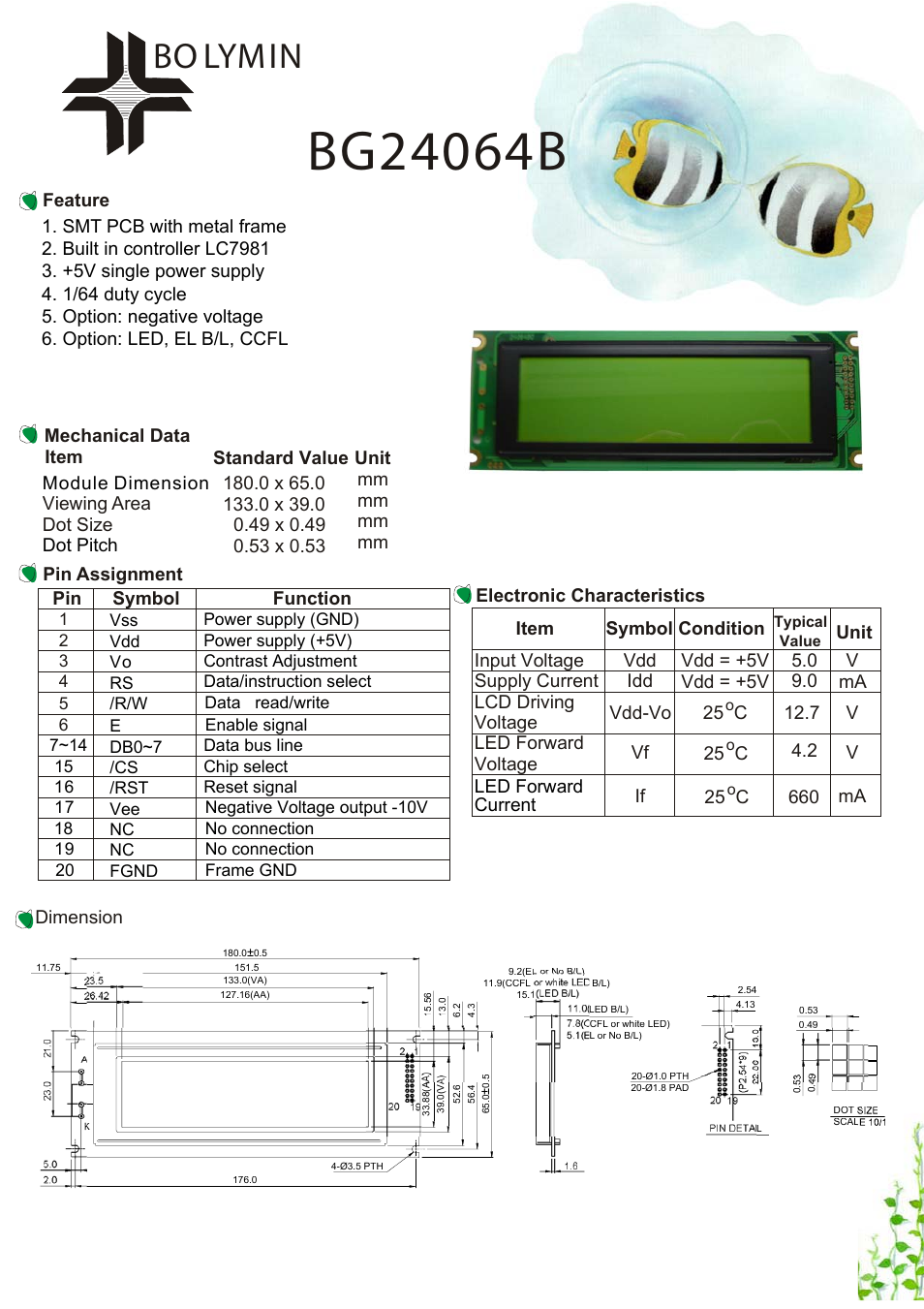 Rainbow Electronics BG24064B User Manual | 1 page