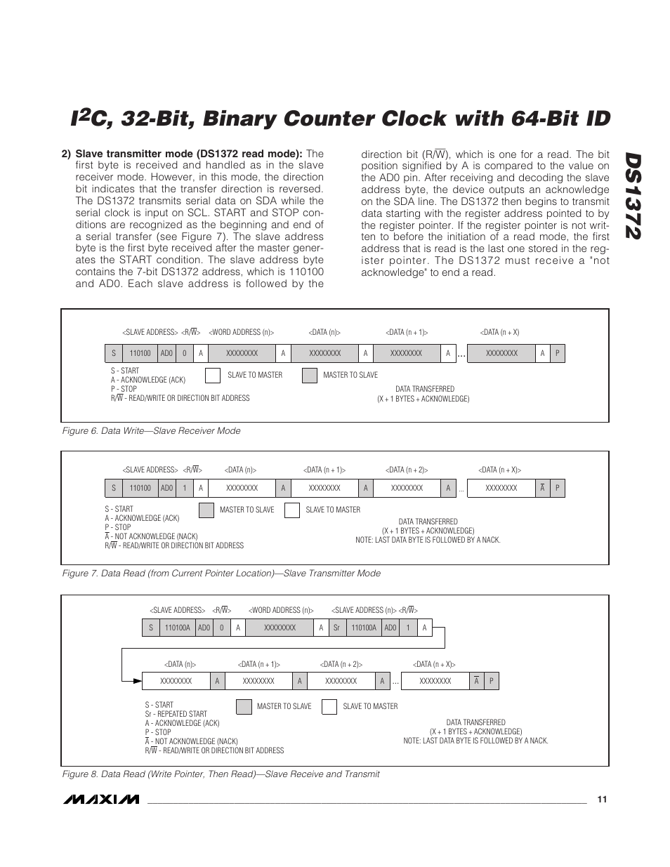Ds1372, C, 32-bit, binary counter clock with 64-bit id | Rainbow Electronics DS1372 User Manual | Page 11 / 12