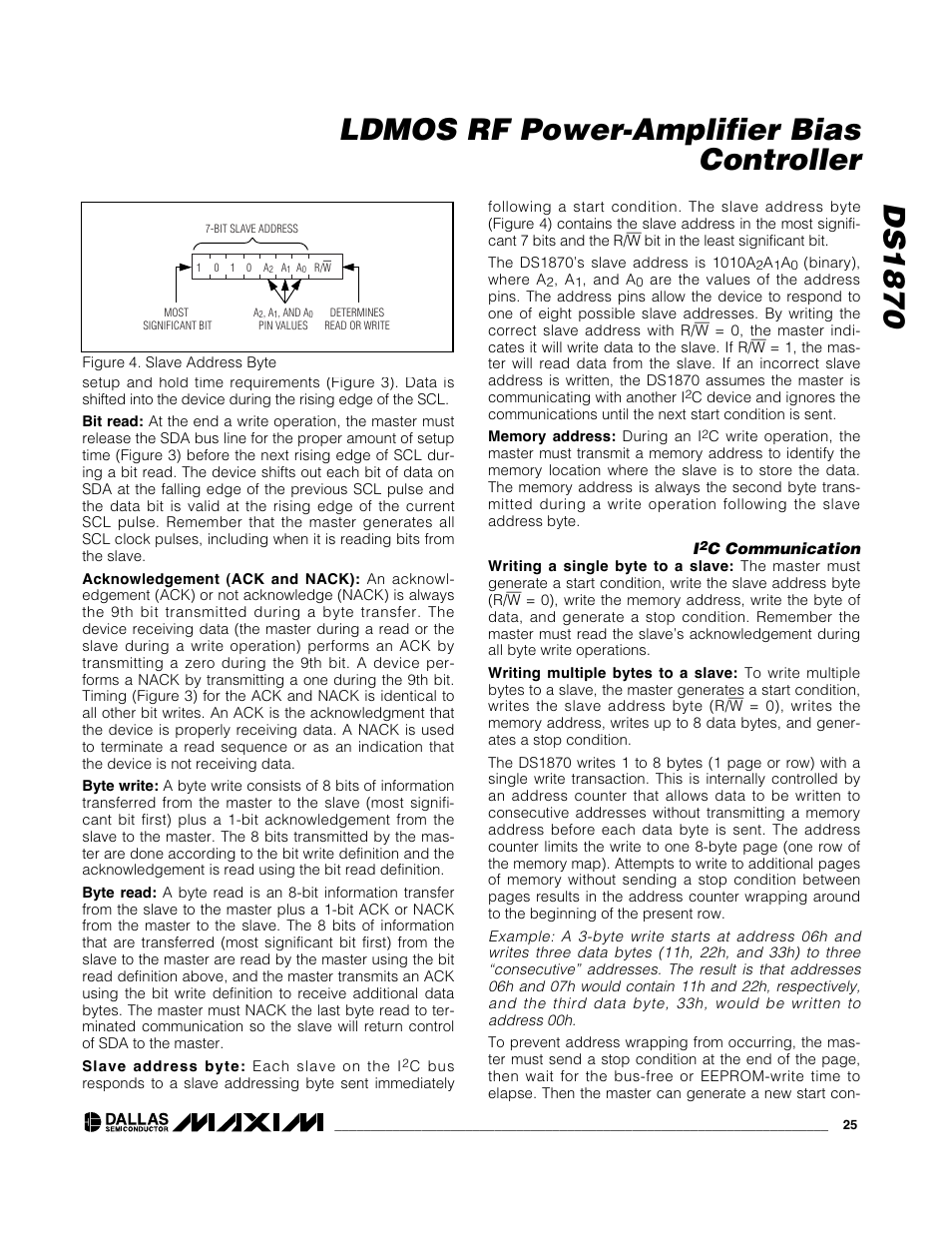 Ds1870 ldmos rf power-amplifier bias controller | Rainbow Electronics DS1870 User Manual | Page 25 / 28