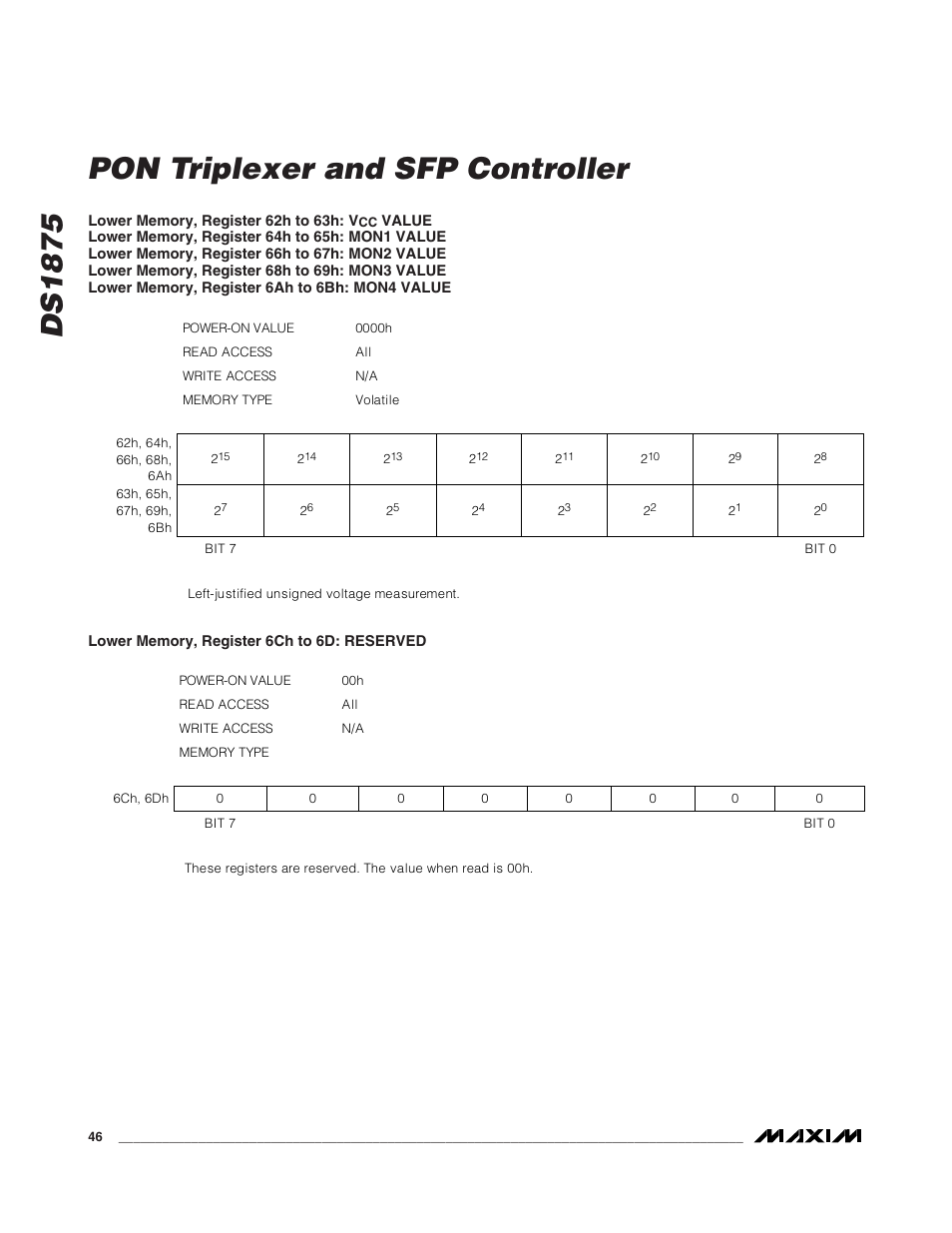 Ds1875 pon triplexer and sfp controller | Rainbow Electronics DS1875 User Manual | Page 46 / 92