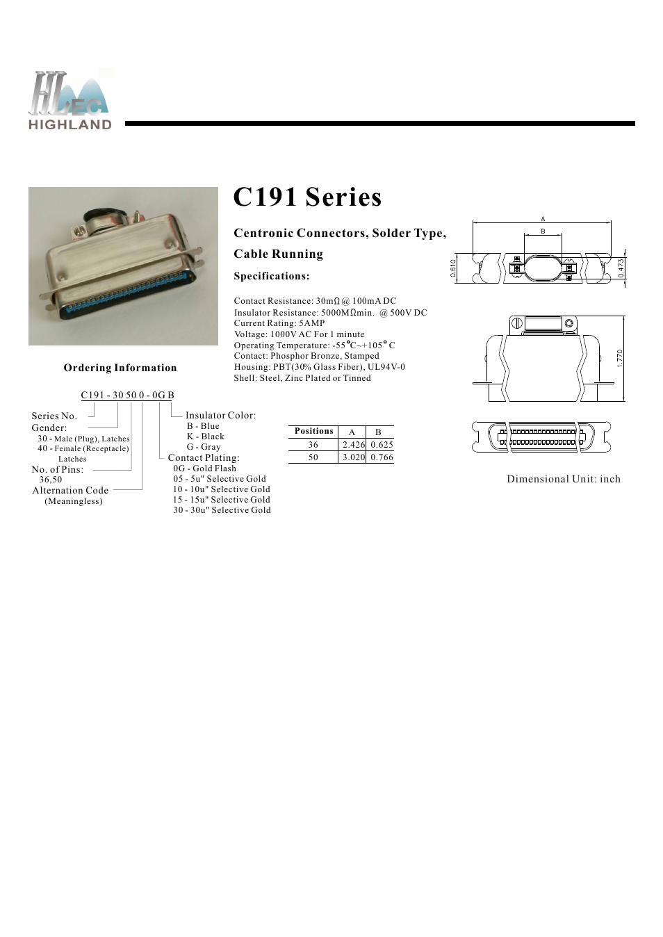 Rainbow Electronics C191 Series User Manual | 1 page