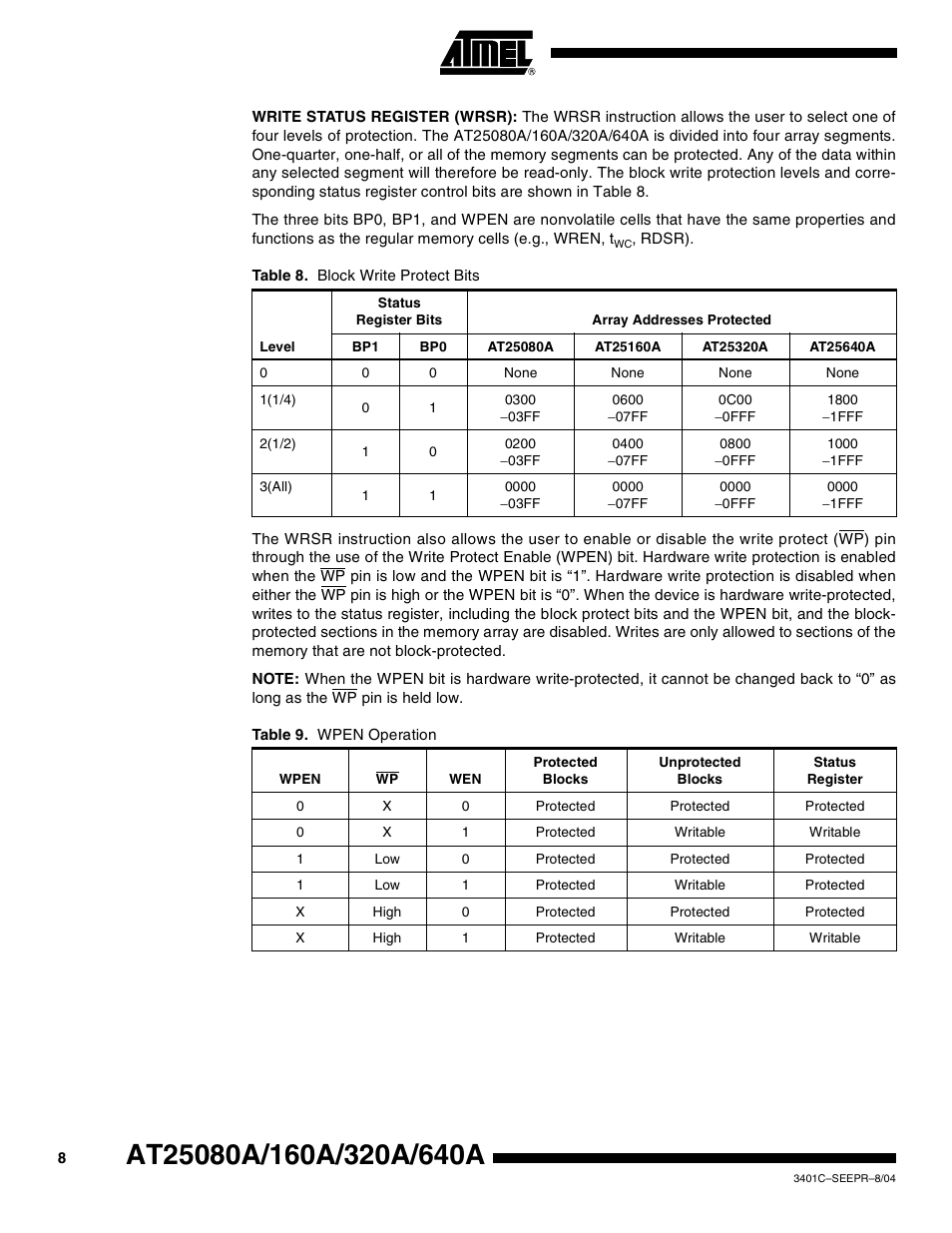 Rainbow Electronics AT25640A User Manual | Page 8 / 19
