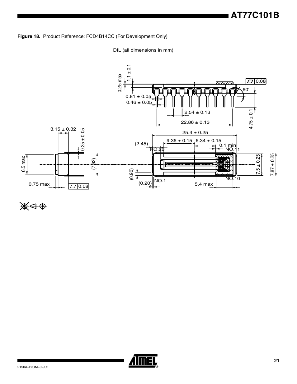 Rainbow Electronics AT77C101B FingerChip™ User Manual | Page 21 / 23