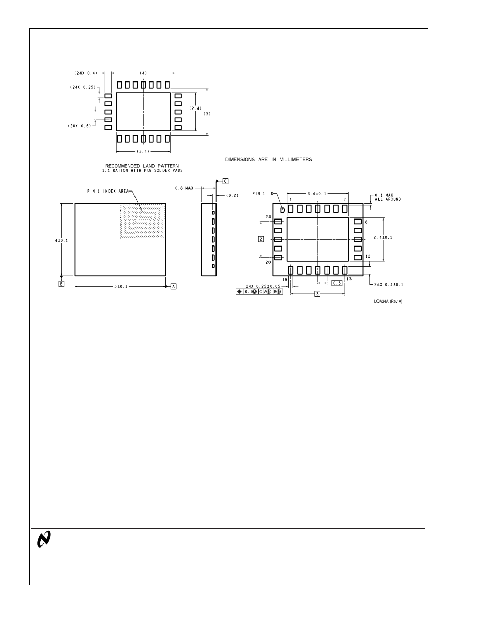 Physical dimensions | Rainbow Electronics ADC1175-50 User Manual | Page 19 / 19