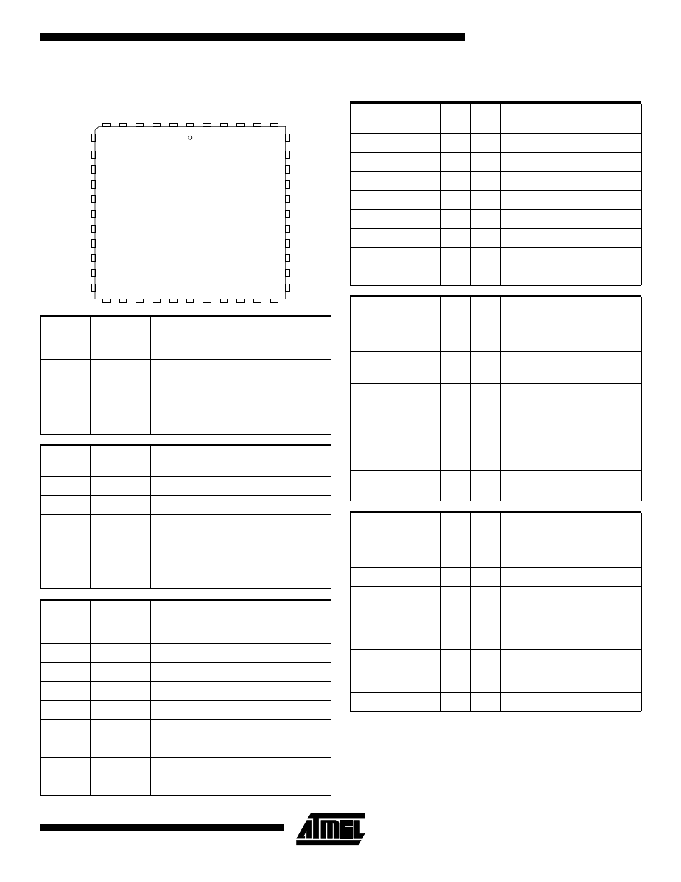 At73c500 dsp, Figure 5. plcc-44 package pin layout | Rainbow Electronics AT73C502 User Manual | Page 5 / 31