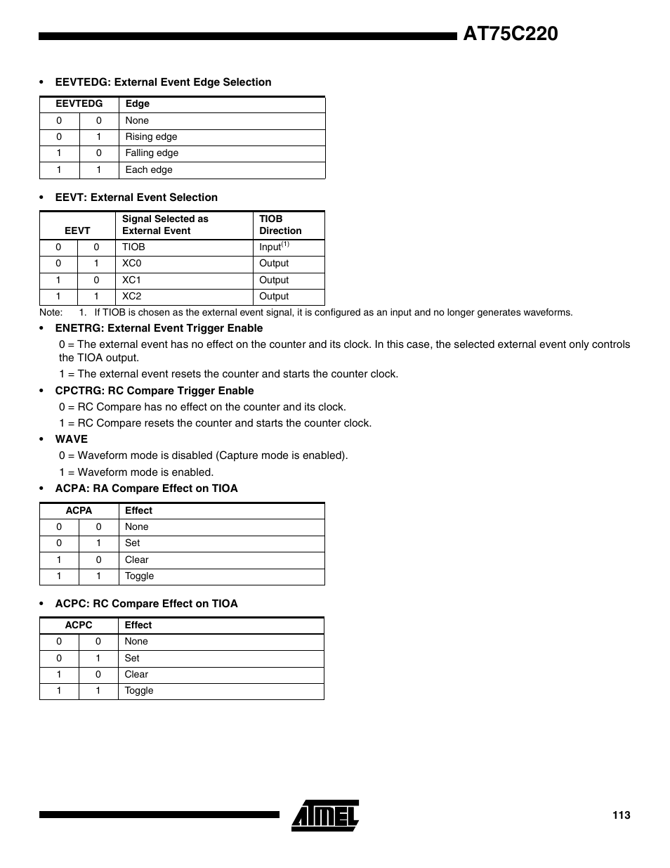 Rainbow Electronics AT75C220 User Manual | Page 113 / 144