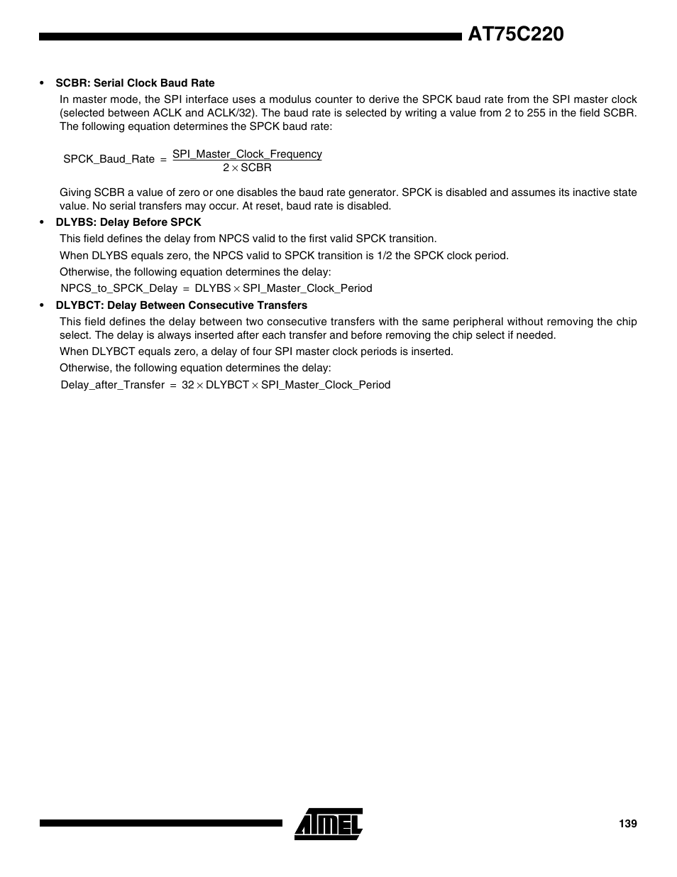 Rainbow Electronics AT75C220 User Manual | Page 139 / 144