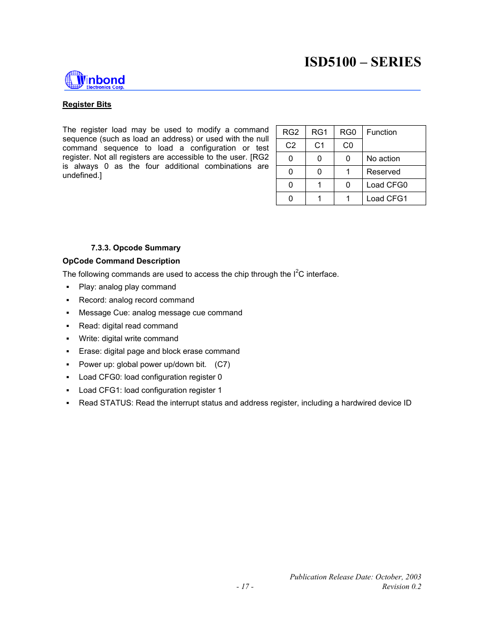 Isd5100 – series | Rainbow Electronics ISD5100 User Manual | Page 17 / 88