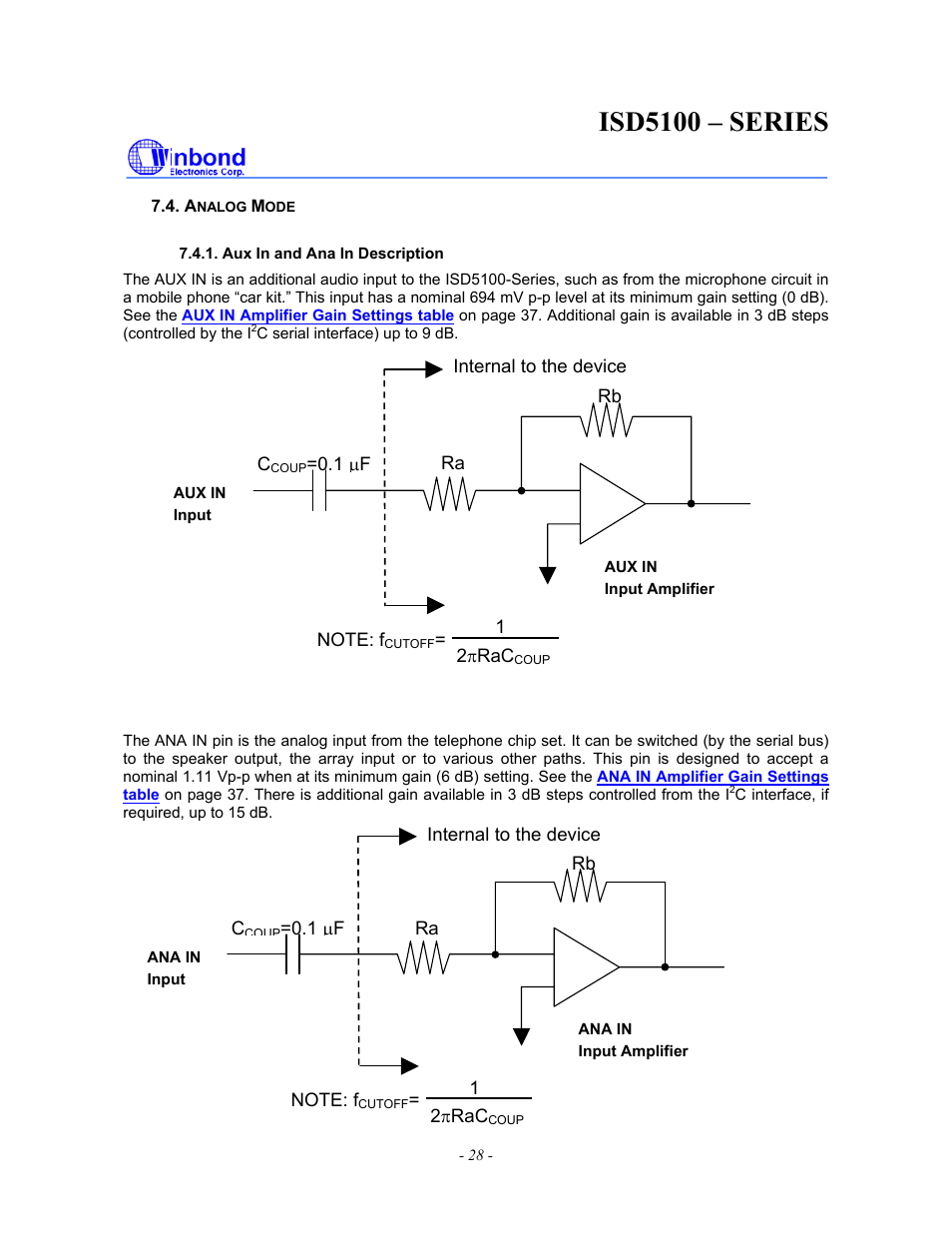 Isd5100 – series | Rainbow Electronics ISD5100 User Manual | Page 28 / 88