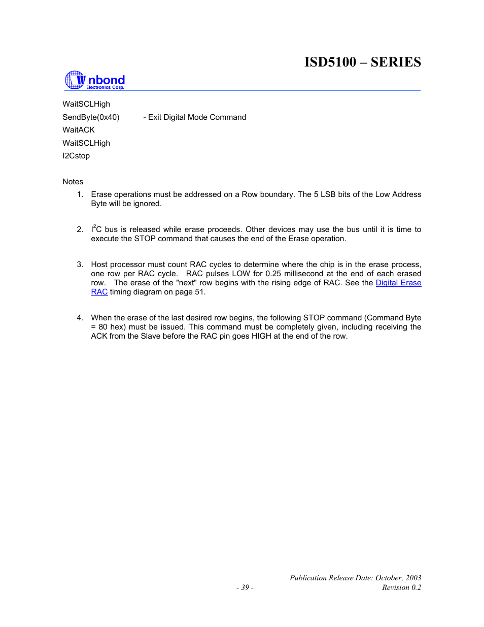 Isd5100 – series | Rainbow Electronics ISD5100 User Manual | Page 39 / 88