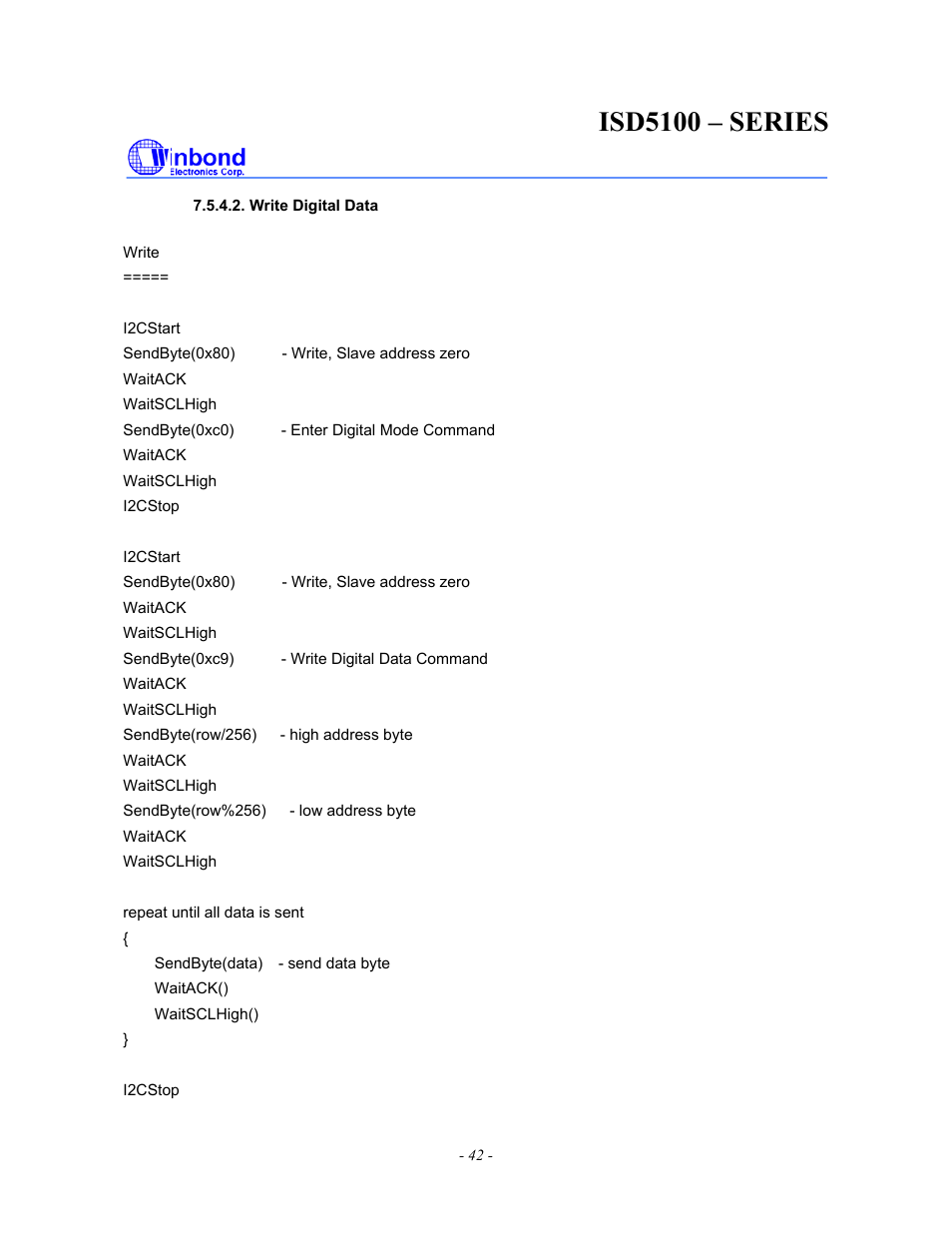 Isd5100 – series | Rainbow Electronics ISD5100 User Manual | Page 42 / 88