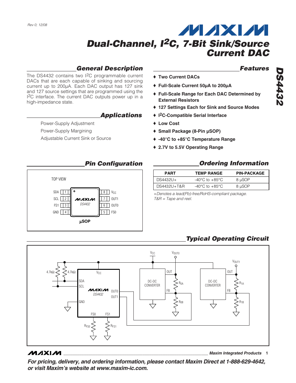 Rainbow Electronics DS4432 User Manual | 9 pages