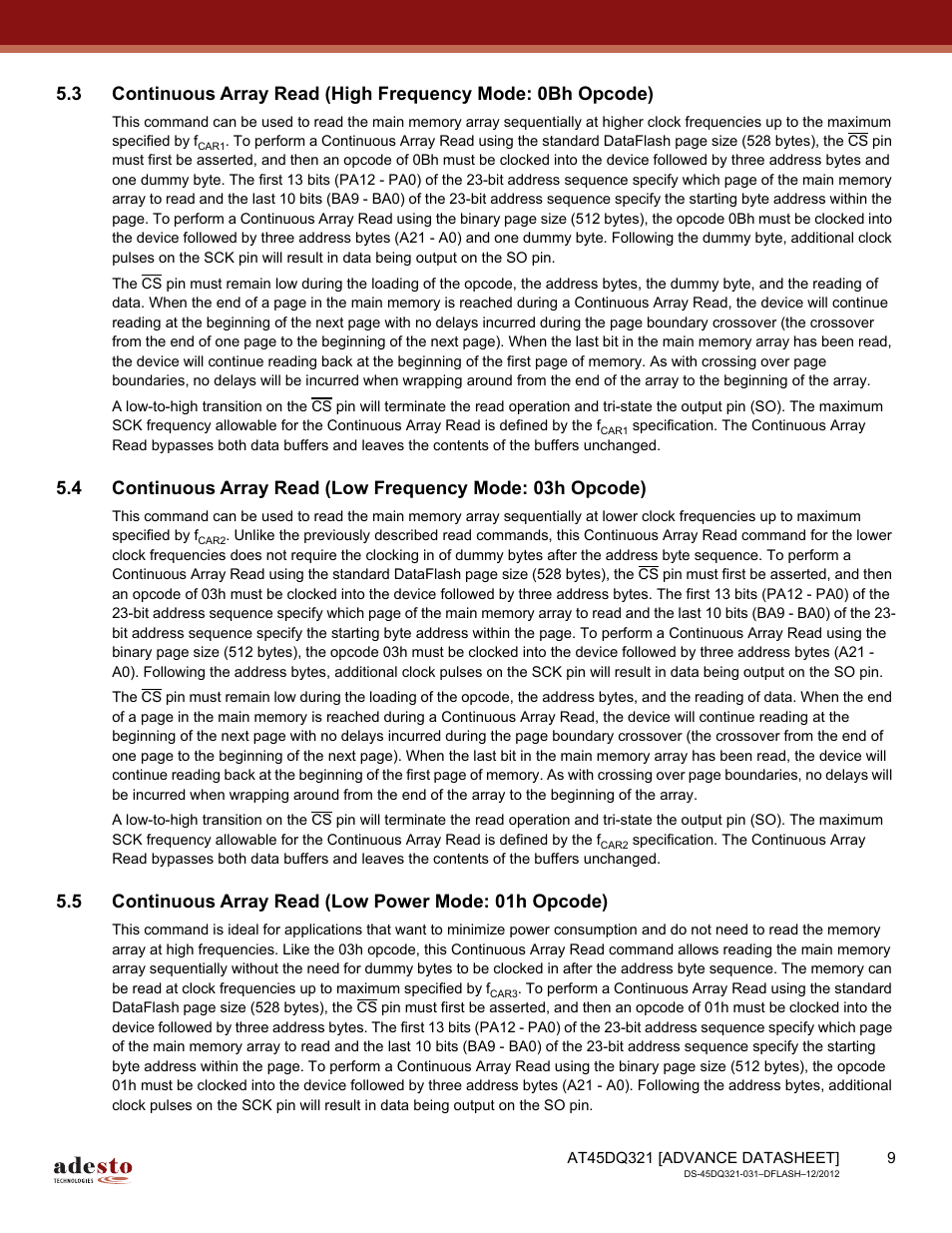 Rainbow Electronics AT45DQ321 User Manual | Page 9 / 81