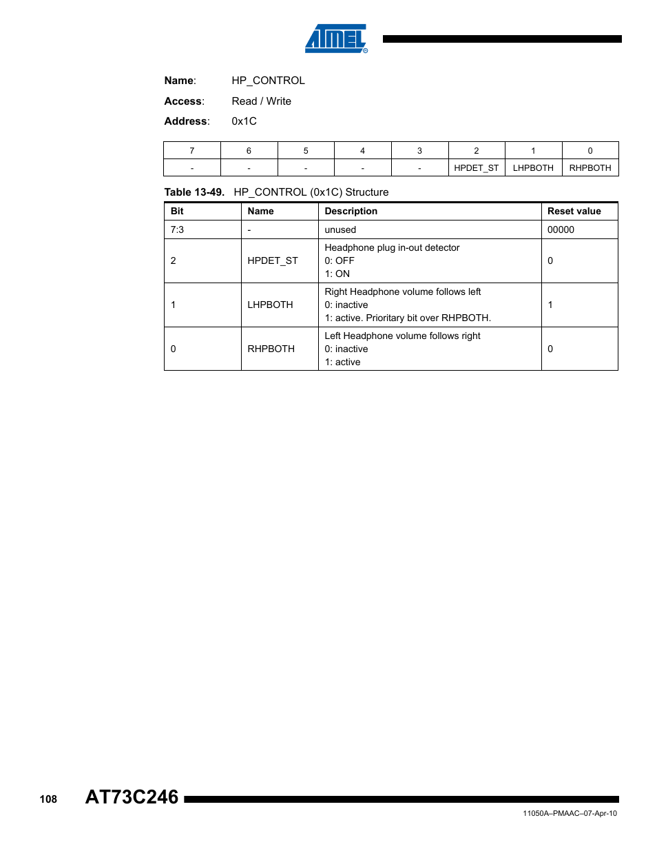 Rainbow Electronics AT73C246 User Manual | Page 108 / 159