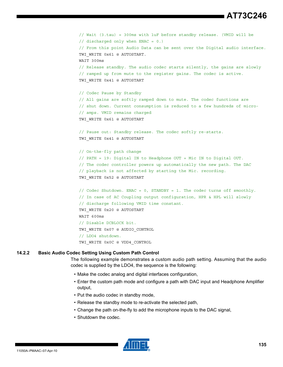 Rainbow Electronics AT73C246 User Manual | Page 135 / 159