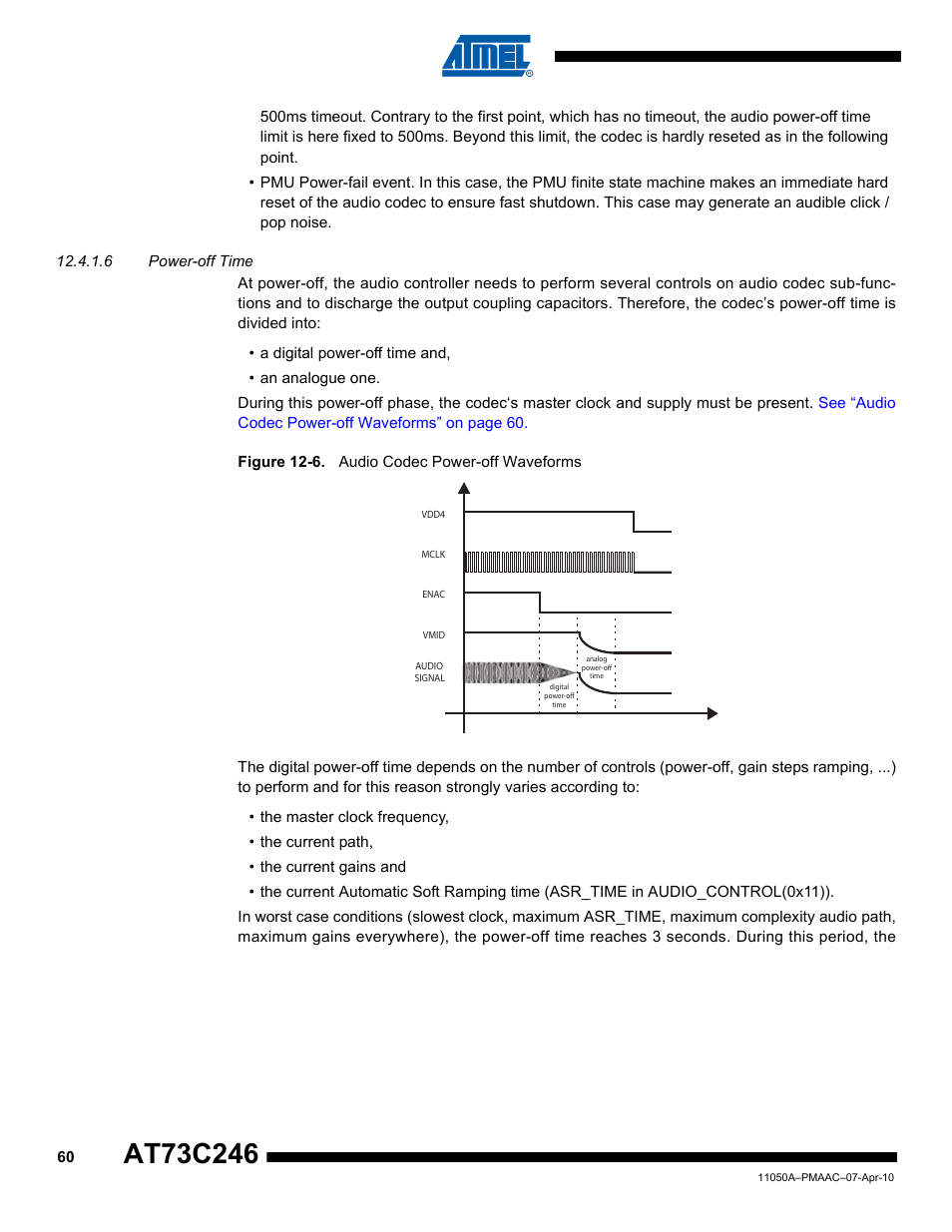6 power-off time | Rainbow Electronics AT73C246 User Manual | Page 60 / 159