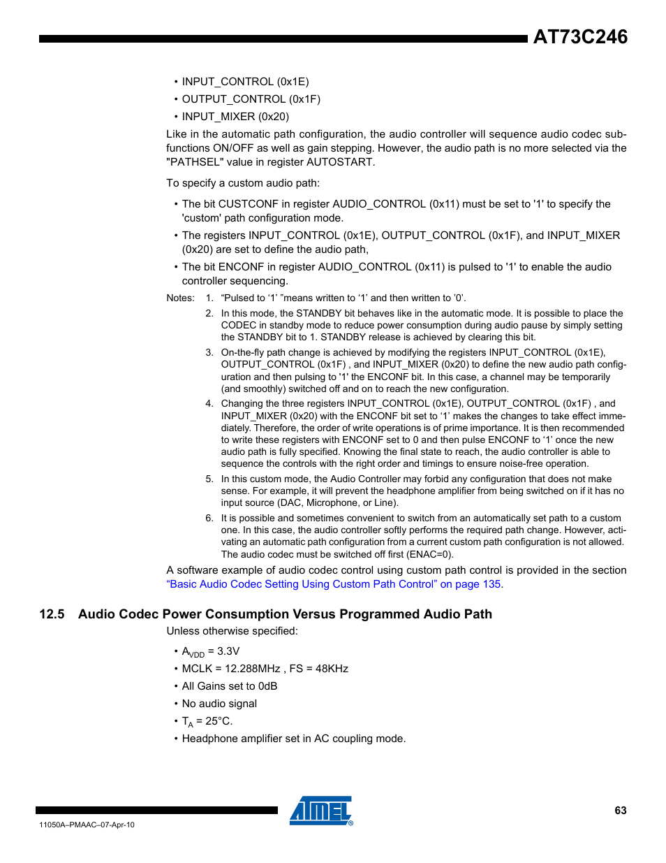 Rainbow Electronics AT73C246 User Manual | Page 63 / 159