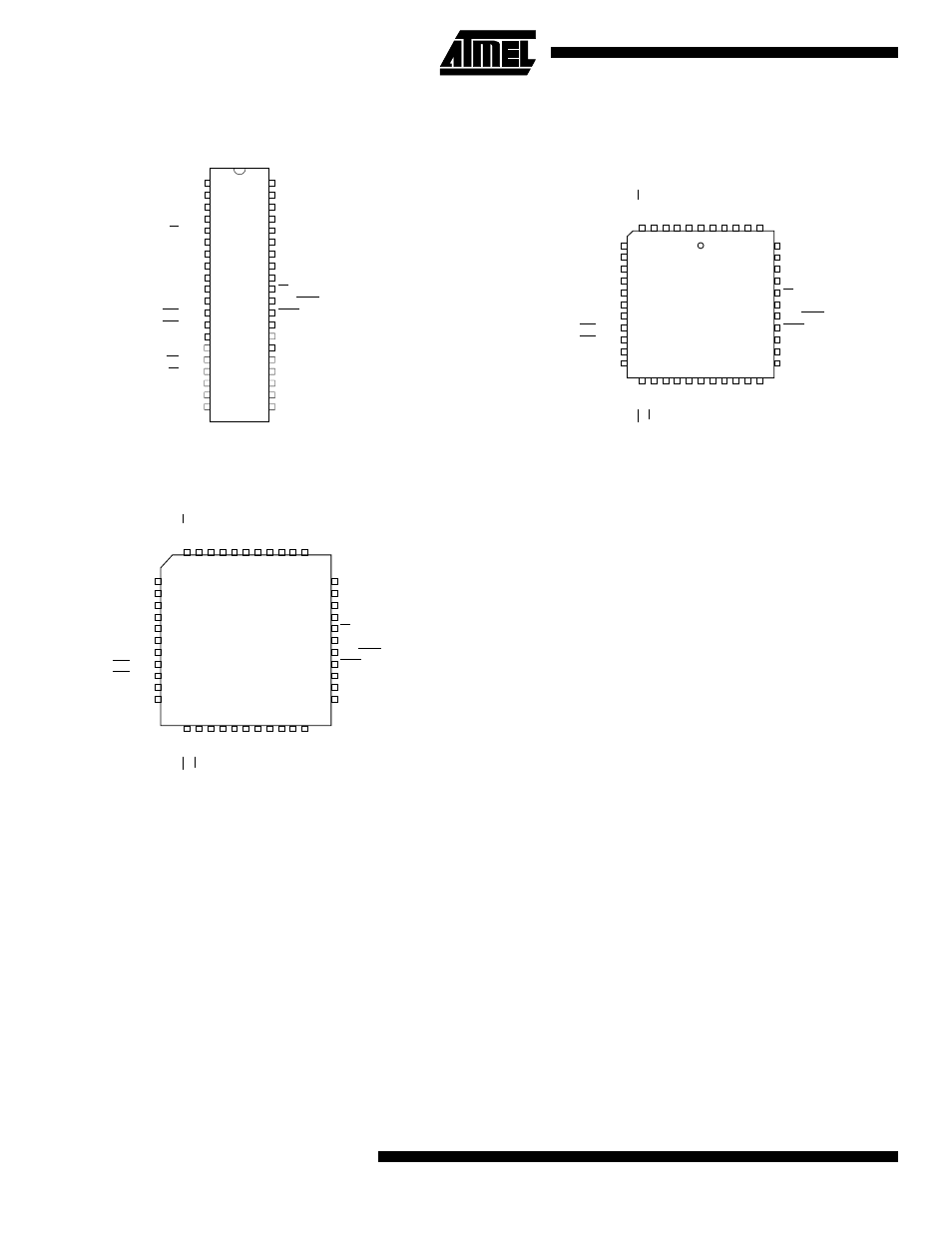 Pin description, Pin configurations, Pdip | Plcc, Tqfp | Rainbow Electronics AT89LS8252 User Manual | Page 2 / 31