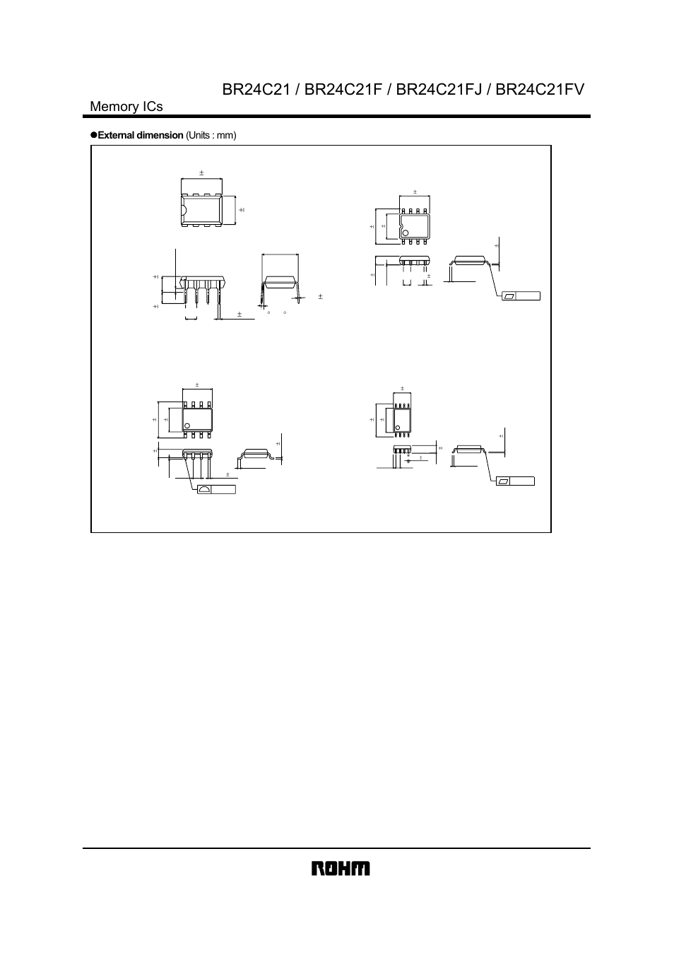 External dimension (units : mm) | Rainbow Electronics BR24C21FV User Manual | Page 11 / 11