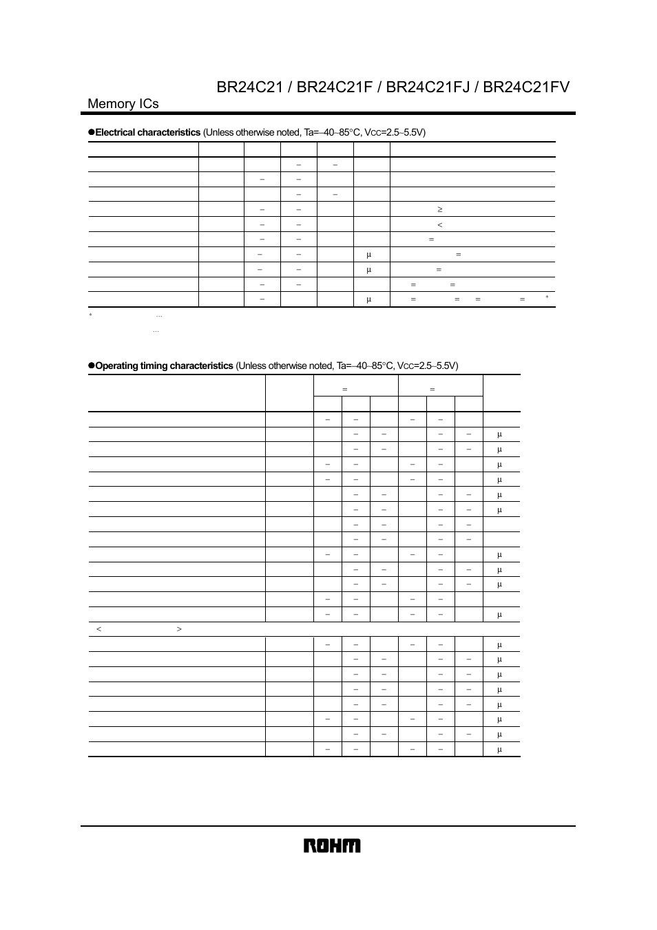 Rainbow Electronics BR24C21FV User Manual | Page 3 / 11