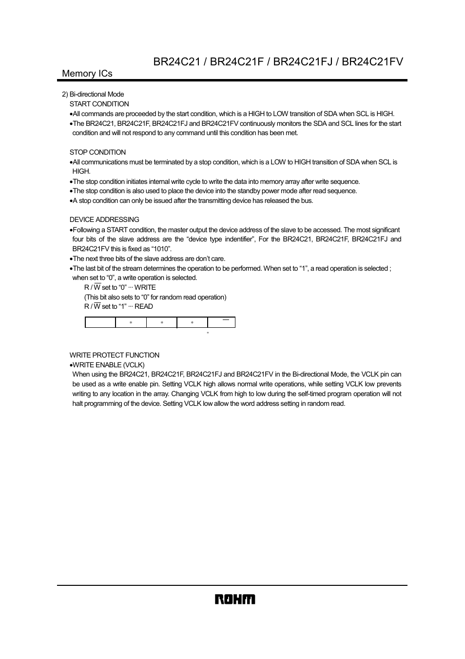 Rainbow Electronics BR24C21FV User Manual | Page 7 / 11