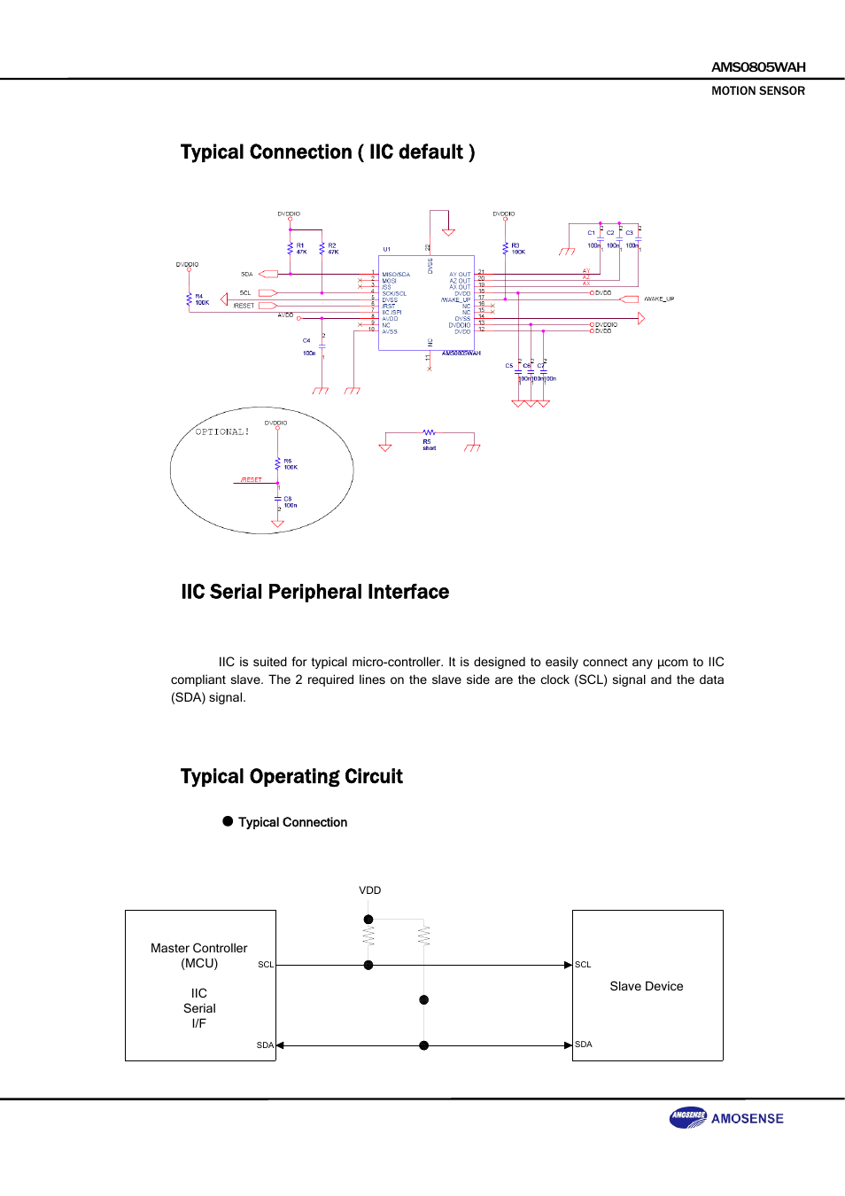 Typical connection ( iic default ), Iic serial peripheral interface, Typical operating circuit | Rainbow Electronics DAB-GPS-C01 User Manual | Page 8 / 28