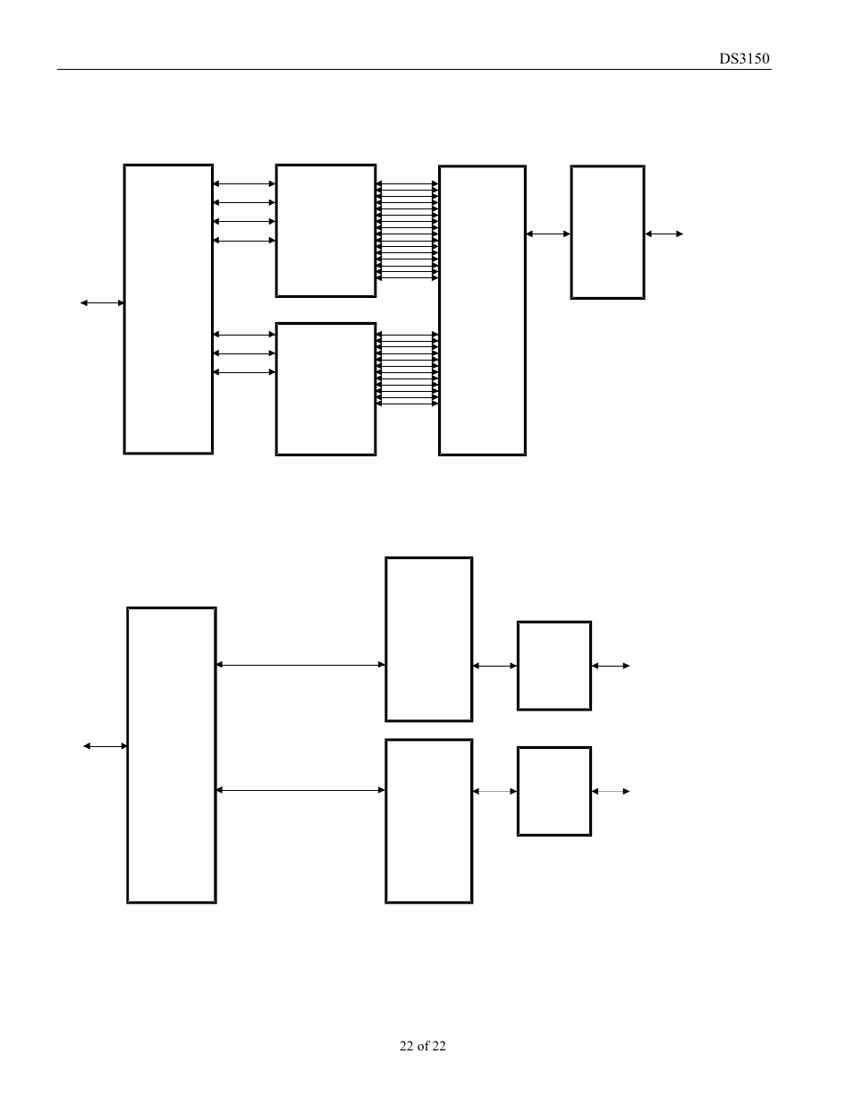 Applications, Figure 6a. channelized t3/e3 application, Figure 6b. dual unchannelized t3/e3 application | Rainbow Electronics DS3150 User Manual | Page 22 / 22