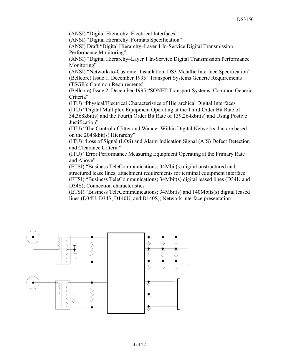Table 1a. applicable standards, Figure 1b. external connection | Rainbow Electronics DS3150 User Manual | Page 4 / 22