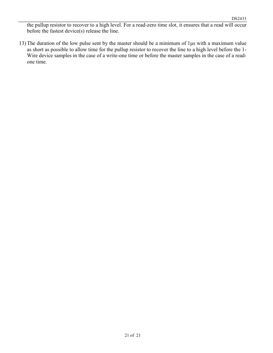 Rainbow Electronics DS2433 User Manual | Page 21 / 21