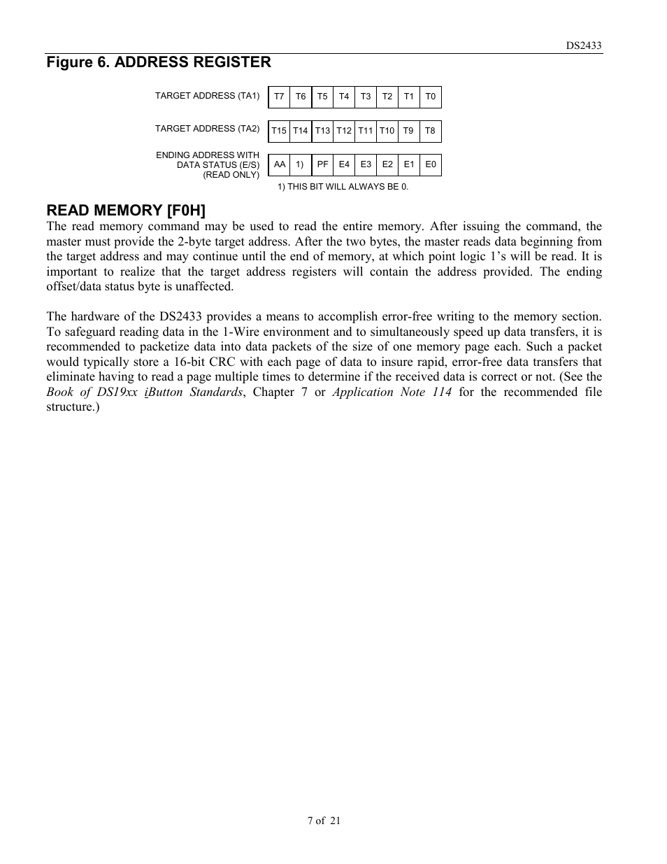 Rainbow Electronics DS2433 User Manual | Page 7 / 21