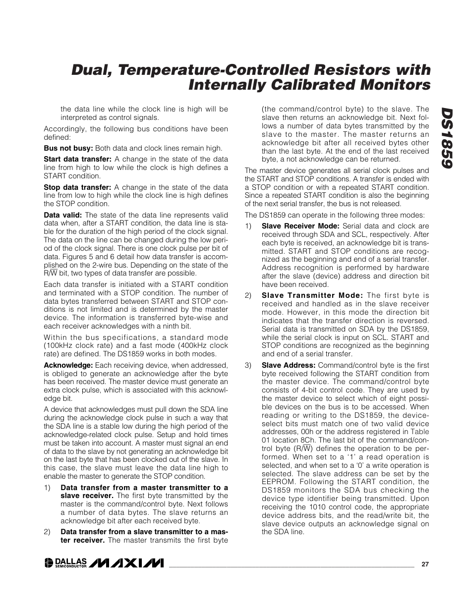 Rainbow Electronics DS1859 User Manual | Page 27 / 28