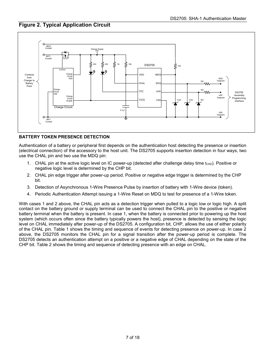 Figure 2. typical application circuit | Rainbow Electronics DS2705 User Manual | Page 7 / 18