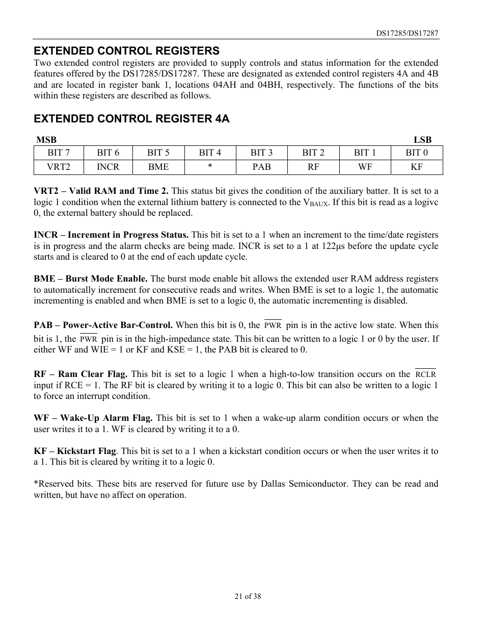 Rainbow Electronics DS17287 User Manual | Page 21 / 38